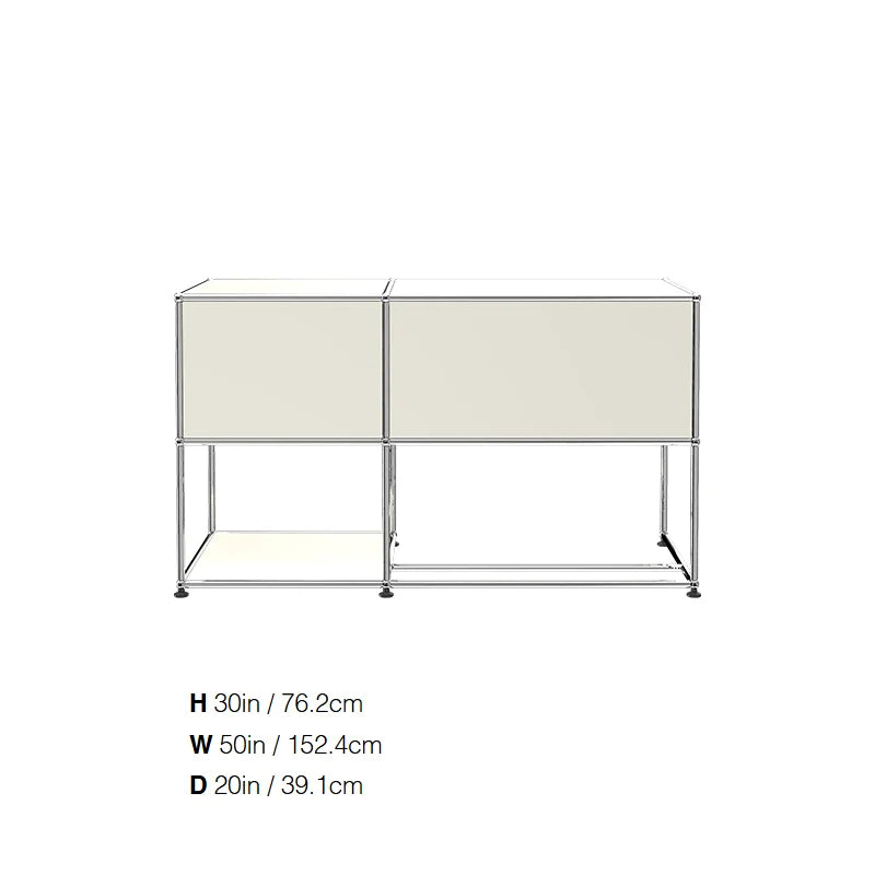 Modern Modular Metal Standing Desk with Storage Cabinet Office Computer Table