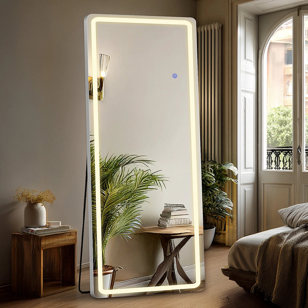 Modern Luxury Full Length Standing Floor Mirror for Home Decor