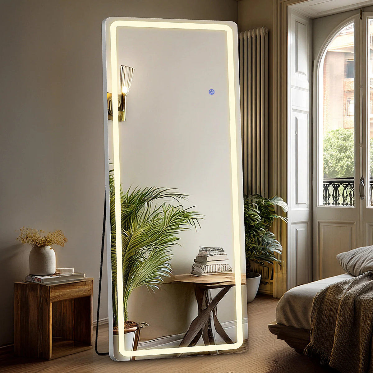 Modern Luxury Full Length Standing Floor Mirror for Home Decor