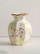 Vintage Chinese Porcelain Flower Vase Tabletop Ornament for Home Decor