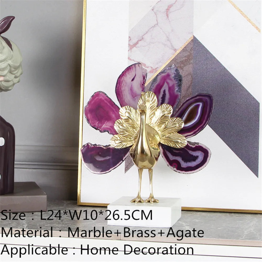 Modern Crystal Swan Sculpture Tabletop Figurine for Home Decor