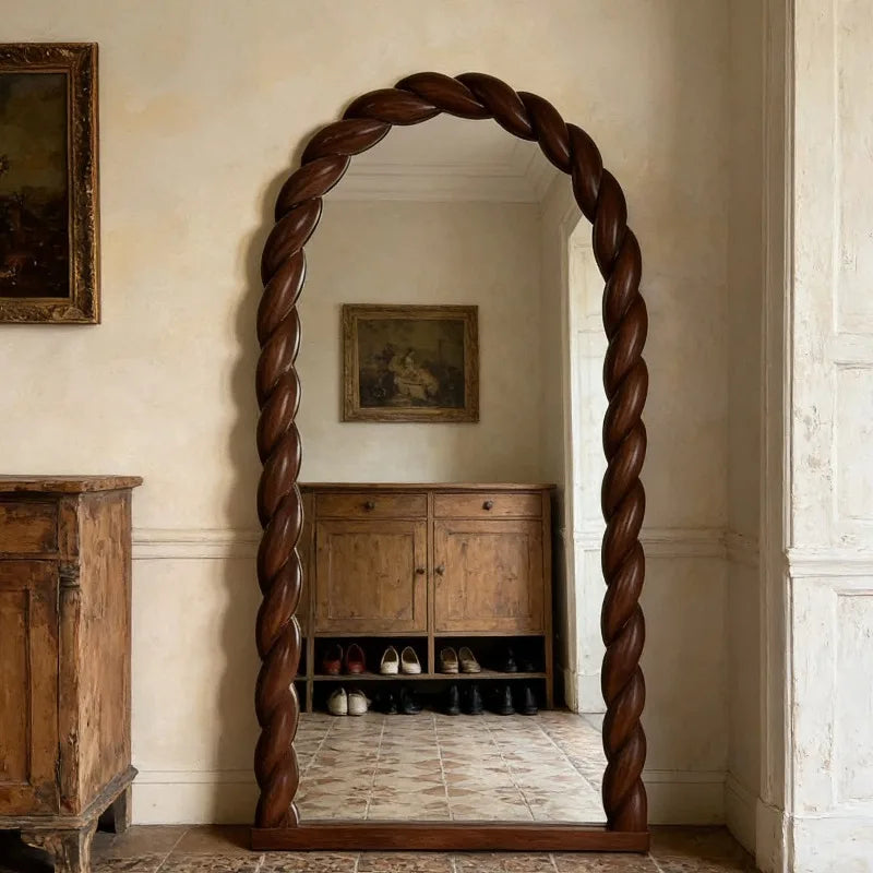 Nordic Luxury Full Length Floor Standing Mirror for Home Decor