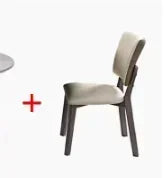 Modern Round Dining Table with Turntable Minimalist Stainless Steel Base