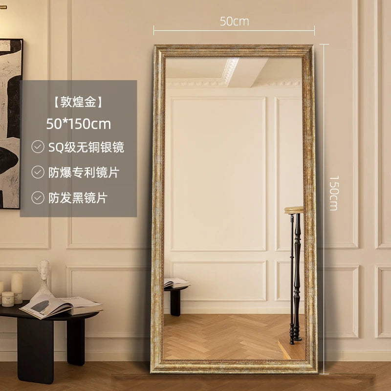 Modern Luxury Full Length Standing Floor Mirror for Home Decor