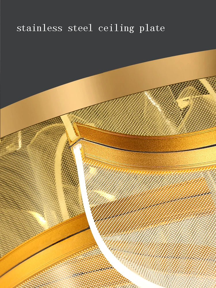 Postmodern Gold LED Ceiling Lamp for Living Room Home Decor