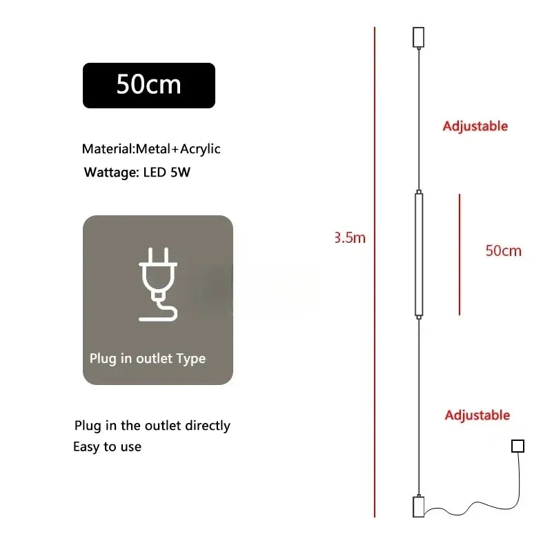 Italian Minimalist Hotel Decor Floor Lamp Designer Background Wall Bedroom Headboard Line Ceiling Light Home Chandelier
