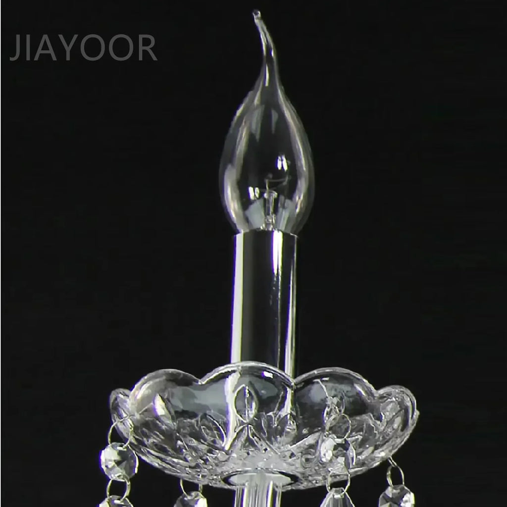 Luxury Crystal Floor Lamp with LED Bulbs for Living Room Bedroom