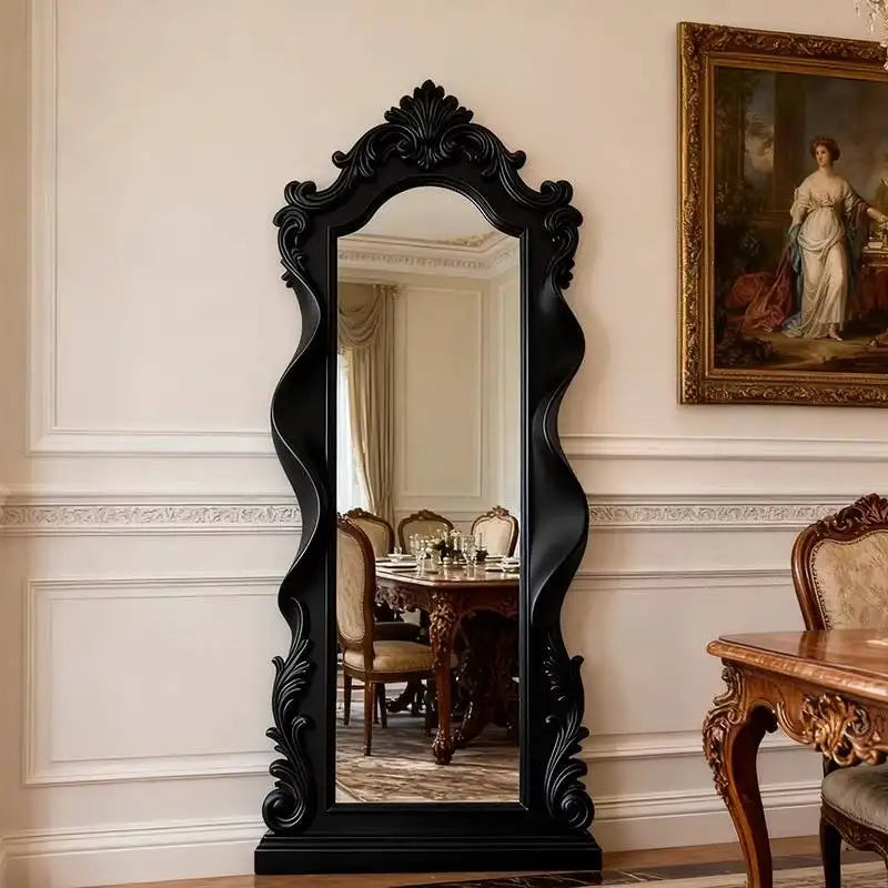 Vintage Nordic Luxury Full Length Floor Standing Mirror for Home Decor