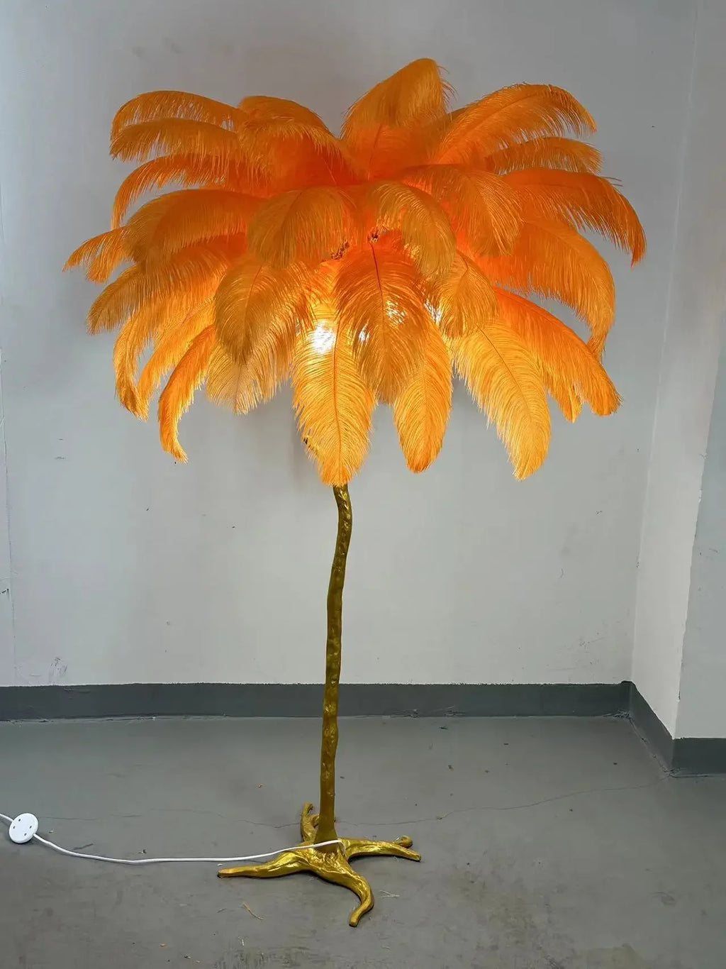 Modern LED Ostrich Feather Floor Lamp for Living Room Bedroom