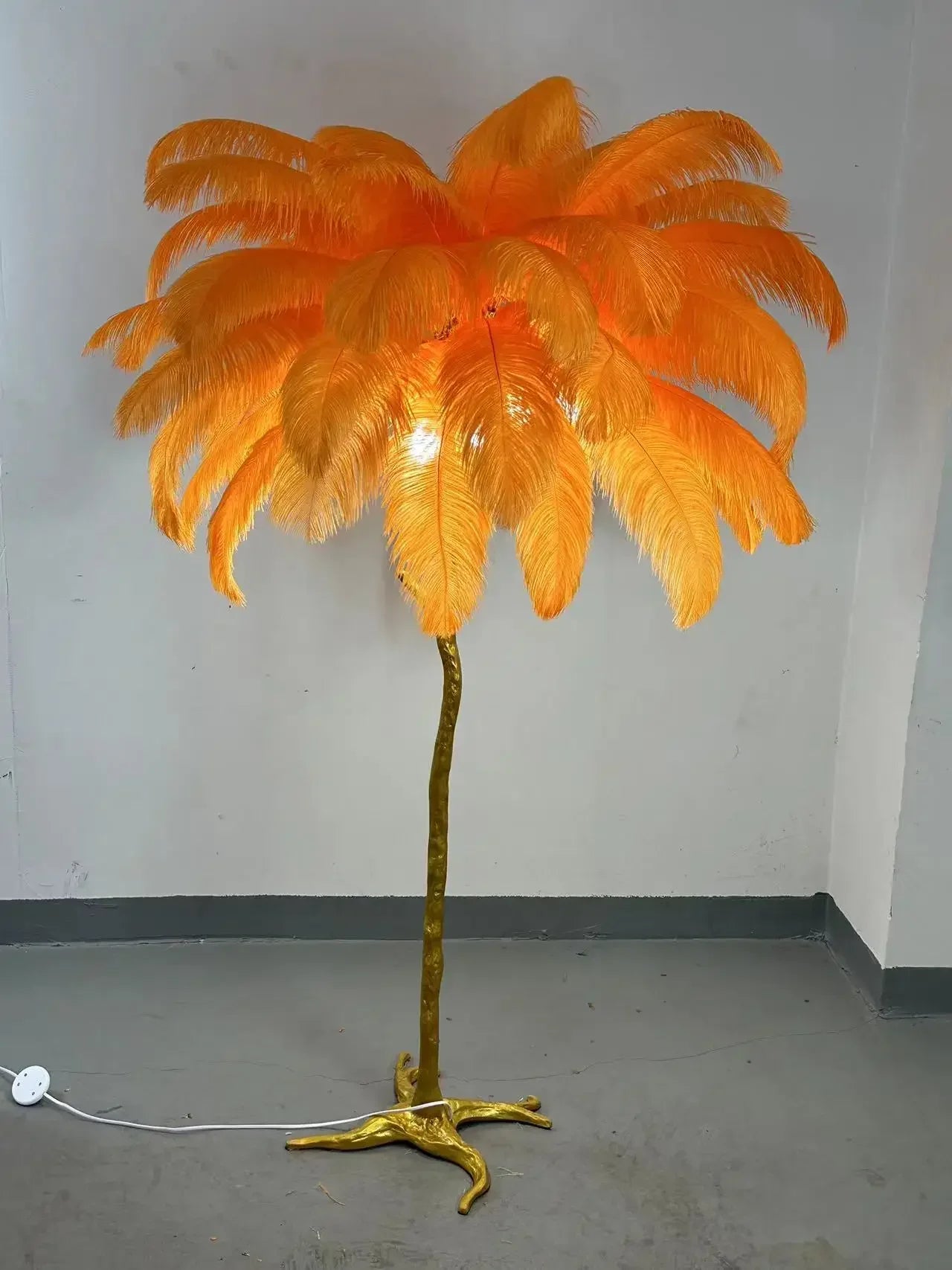 Modern LED Ostrich Feather Floor Lamp for Living Room Bedroom