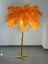 Modern LED Ostrich Feather Floor Lamp for Living Room Bedroom