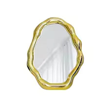Modern Irregular Cloud Folding Desktop Vanity Mirror for Home Decor