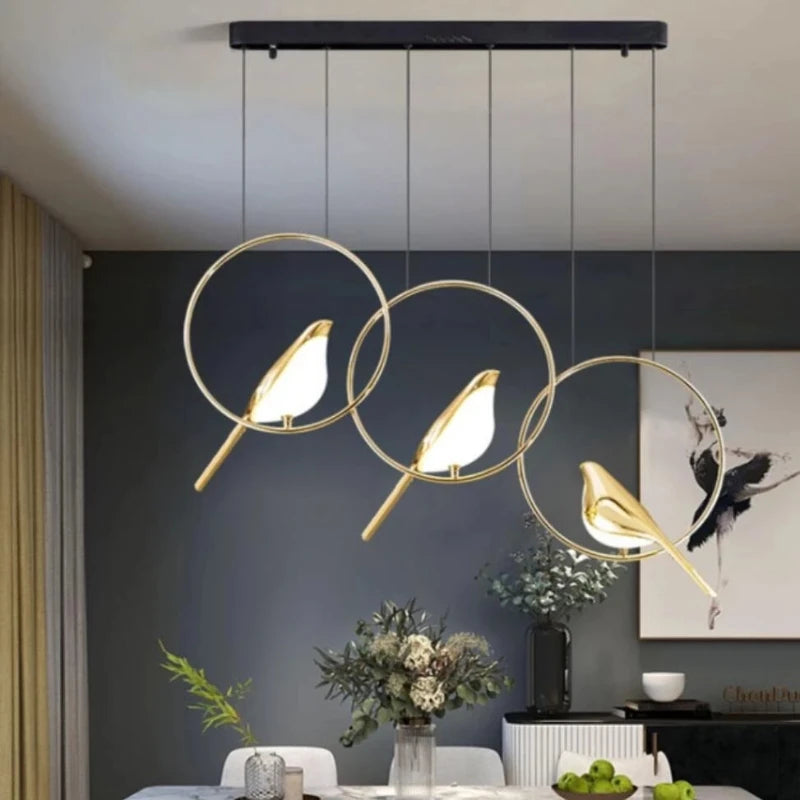Nordic Magpie Bird Modern LED Lamp Dimmable Remote Control