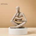 Modern Resin Abstract Thinker Sculpture Figurine for Bookshelf Decor