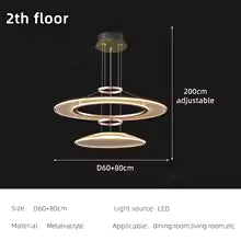 Modern Acrylic Pendant Light for Living Room Dining Table Chandelier LED Hanging Lamp Home Decor Easy Installation
