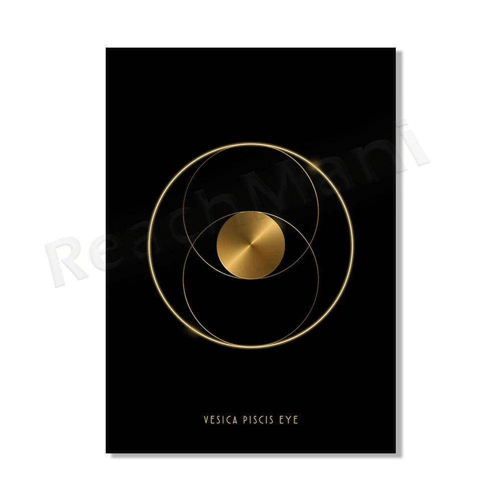 Sacred Geometry Golden Ratio Canvas Painting Poster for Home Decor