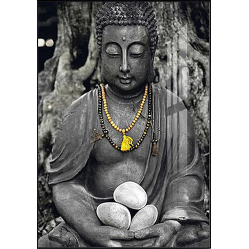 Modern Buddha Canvas Painting Poster for Home Decor