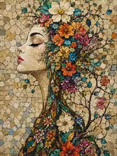 Boho Abstract Floral Woman Canvas Painting Poster for Home Decor