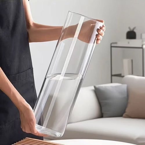 40cm Modern Clear Tall Acrylic Cylinder Floor Vase