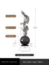 Modern Electroplated Geometric Resin Statue Ornament for Living Room Decor