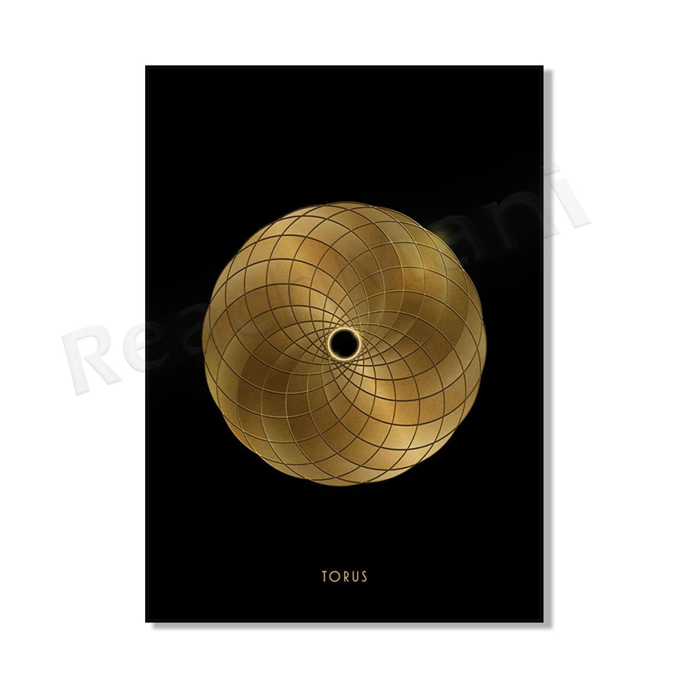 Sacred Geometry Golden Ratio Canvas Painting Poster for Home Decor
