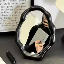 Modern Irregular Cloud Folding Desktop Vanity Mirror for Home Decor