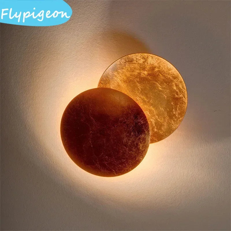Modern 25 cm Rotatable Solar Eclipse Wall Lamp for Bedroom Living Room Light