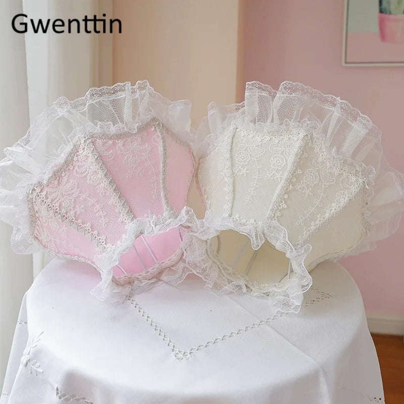 Nordic Ins Pink Table Lamp Lace Fabric LED Stand Desk Light Fixtures for Bedroom Bedside Princess Home Decor Luminaire E27