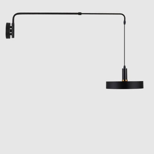 Industrial Long Pole Swing Arm Black Wall Light LED Adjustable Rotary Hanging Bedside Light Dining Table Home Living Room Decor