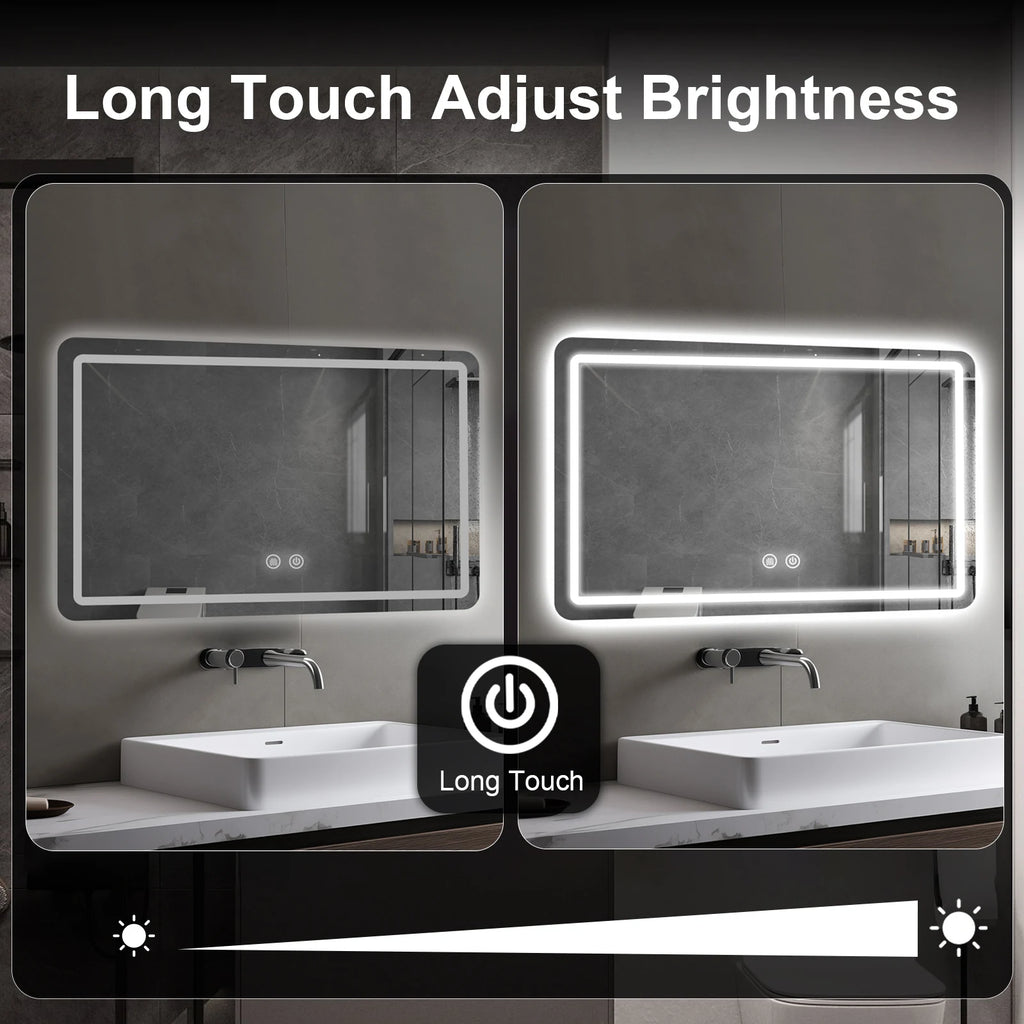 Modern LED Fogless Wall Mounted Bathroom Vanity Mirror