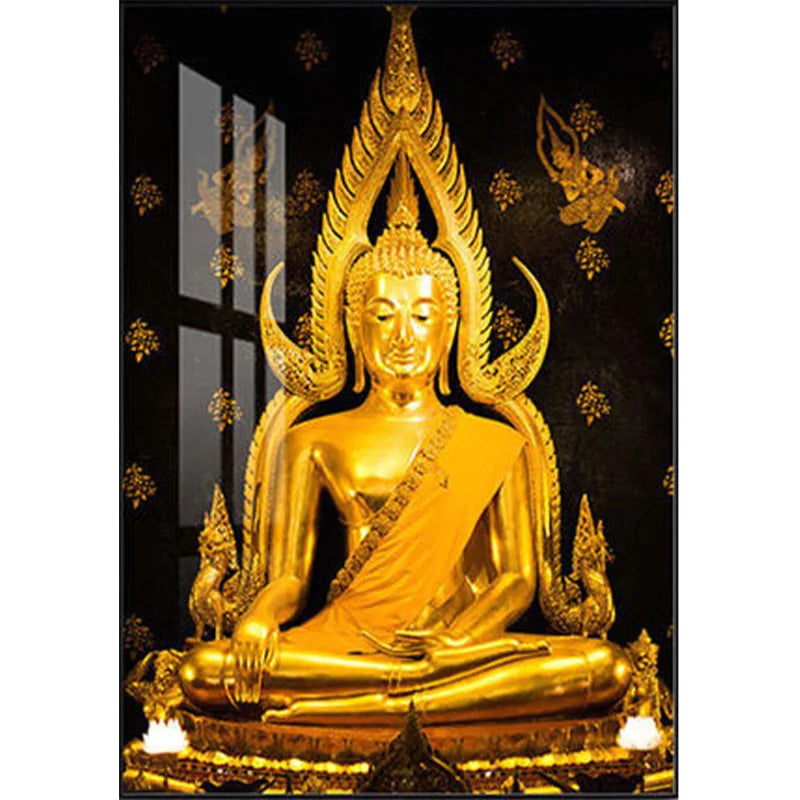 Modern Buddha Canvas Painting Poster for Home Decor