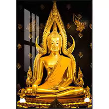 Modern Buddha Canvas Painting Poster for Home Decor