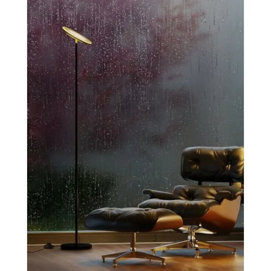 Modern LED Torchiere Floor Lamp with Remote for Living Room
