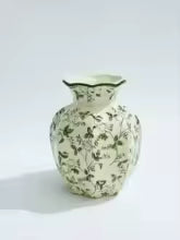 Vintage Chinese Porcelain Flower Vase Tabletop Ornament for Home Decor