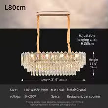 Modern LED Ceiling Hanging Lamp Living Room Designer Luxury Circular Dining Table Pendant Lighting Crystal High Chandelier