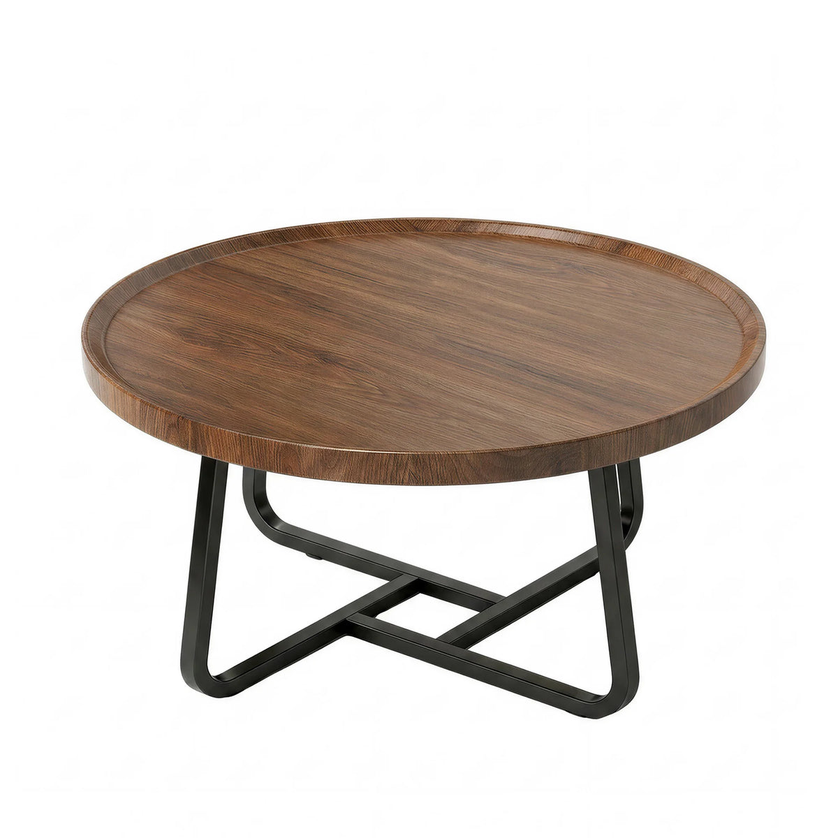 50 cm Minimalist Round Side Table Small Coffee Tea End Table with Metal Frame for Living Room Bedroom Decor
