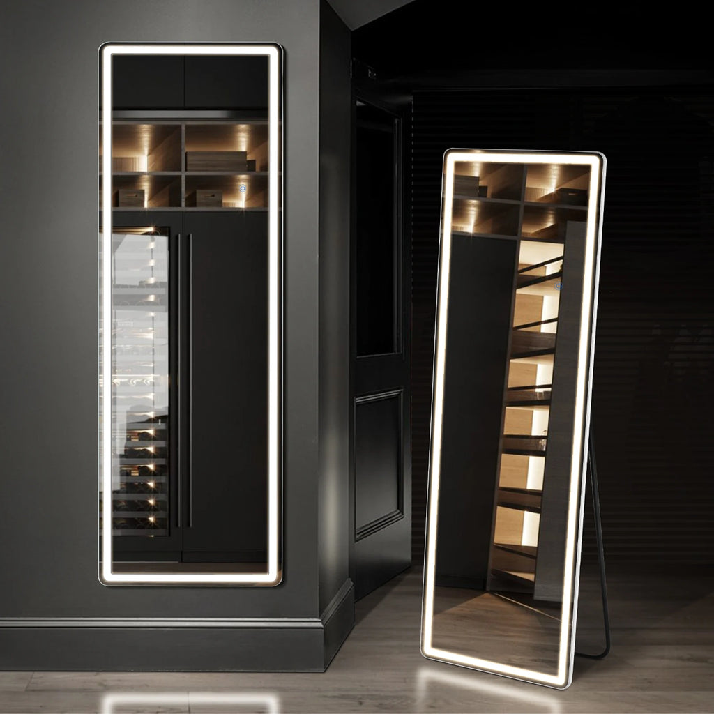 Modern LED Full Length Standing Mirror for Home Decor