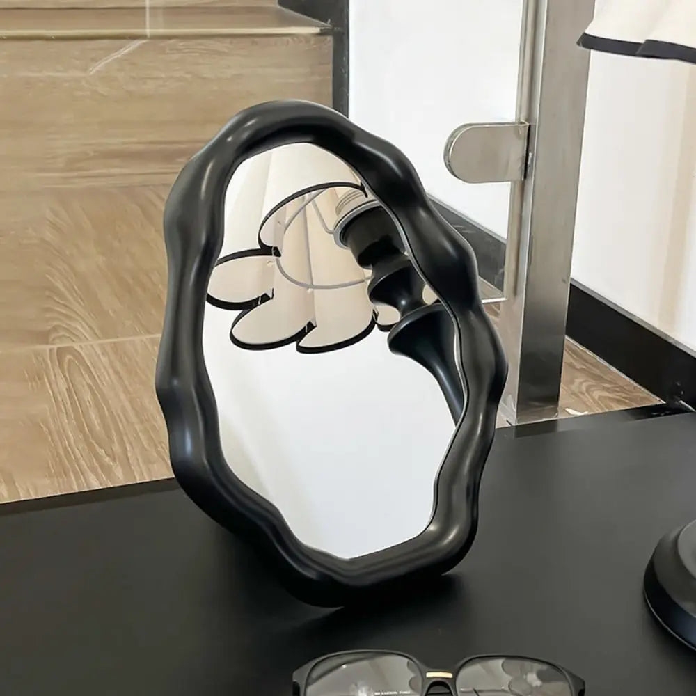 Modern Irregular Cloud Folding Desktop Vanity Mirror for Home Decor