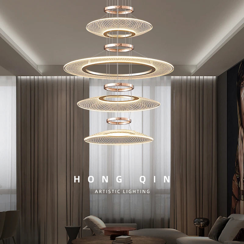 Modern Acrylic Pendant Light for Living Room Dining Table Chandelier LED Hanging Lamp Home Decor Easy Installation
