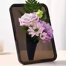 Modern Acrylic Photo Frame Flower Vase for Home Decor