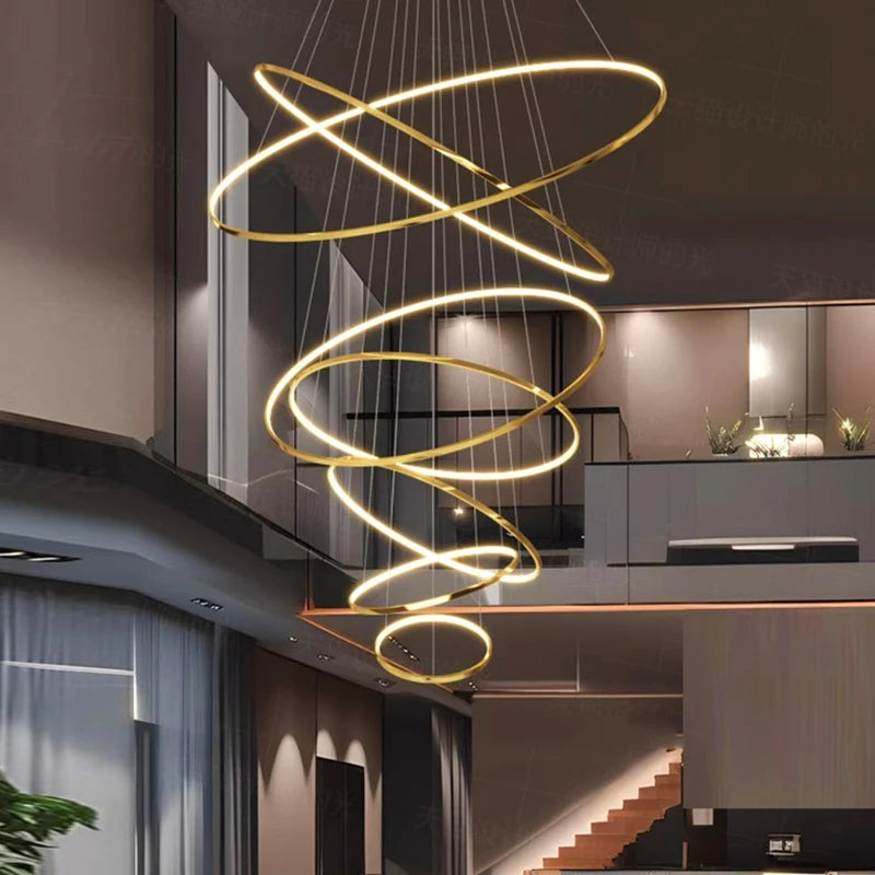 Nordic Metal Multi-Light LED Pendant Chandelier for Living Room Dining Room
