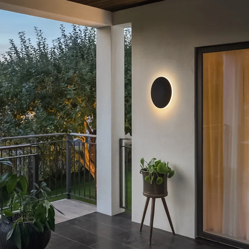 Round LED Wall Light IP65 Waterproof Outdoor Corridor Entrance Porch Bedroom Exterior Decoration Lighting