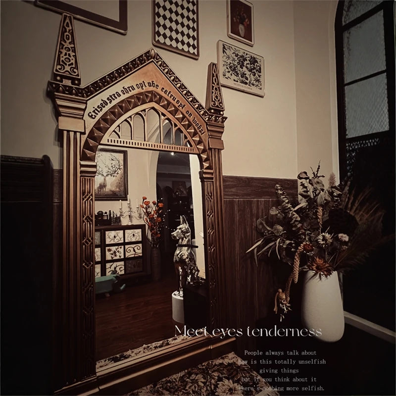 Luxury Nordic Full Length Floor Standing Mirror for Home Decor