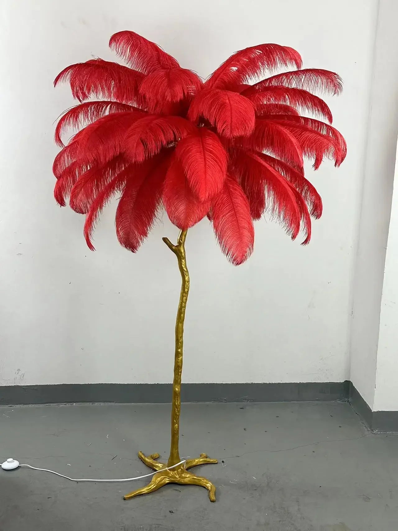Modern LED Ostrich Feather Floor Lamp for Living Room Bedroom