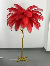 Modern LED Ostrich Feather Floor Lamp for Living Room Bedroom