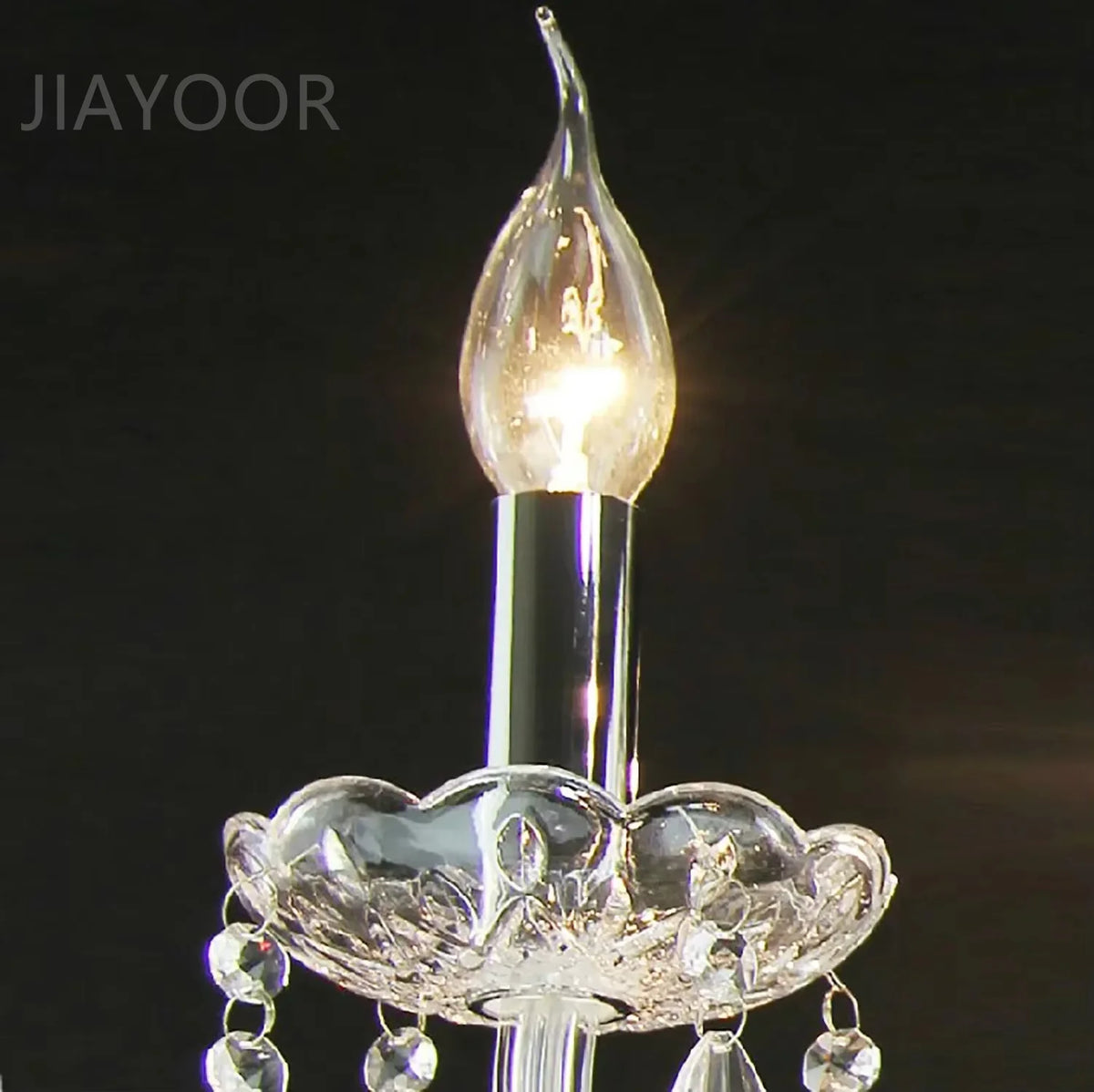 Luxury Crystal Floor Lamp with LED Bulbs for Living Room Bedroom