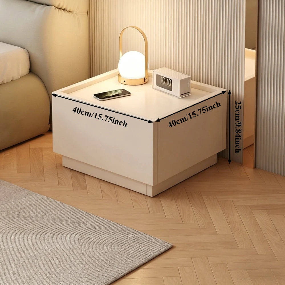 Modern Bedside Table with Storage Free Combination Nightstand Accent Cabinet for Bedroom