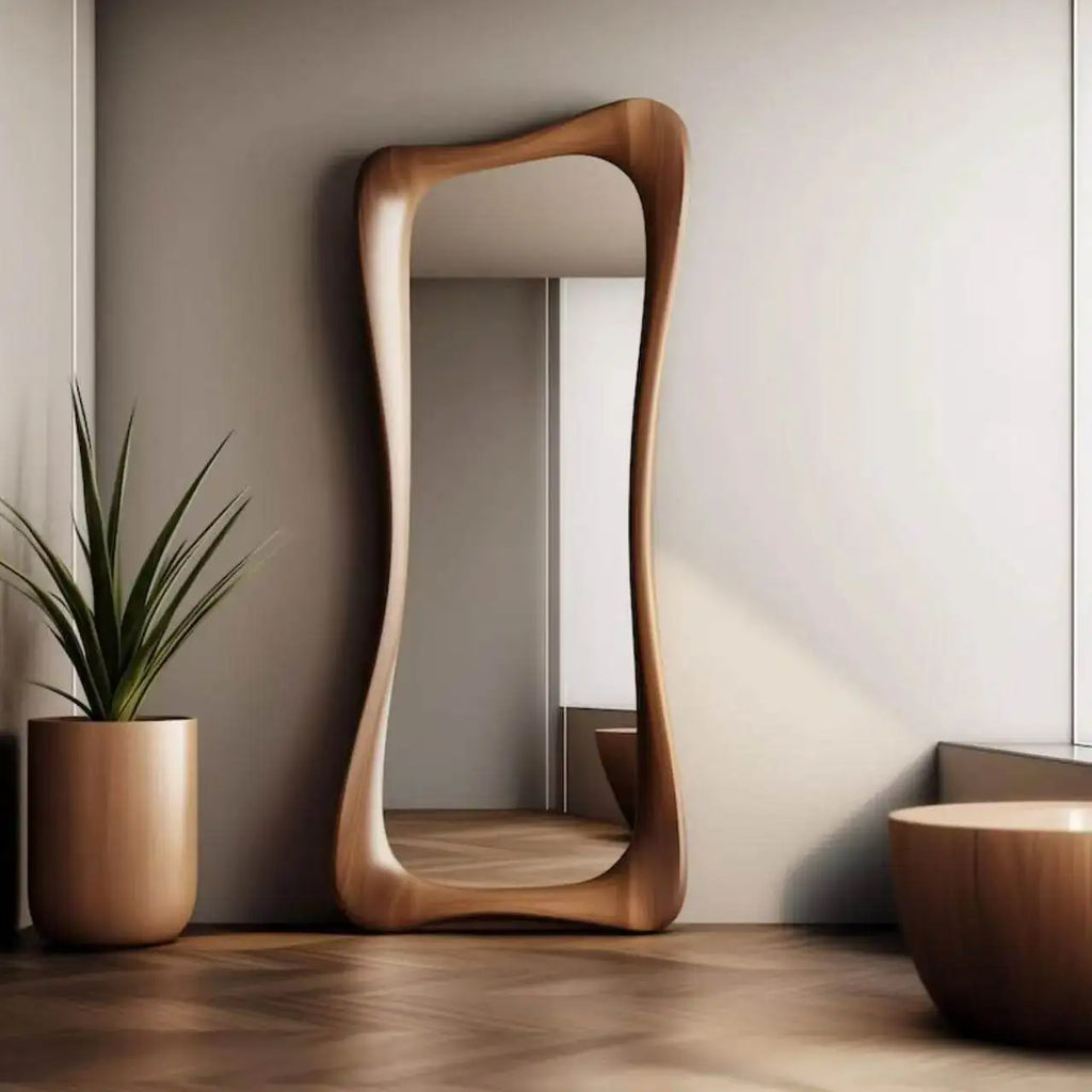 Nordic Luxury Full Length Floor Standing Mirror for Home Decor