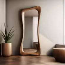 Nordic Luxury Full Length Floor Standing Mirror for Home Decor