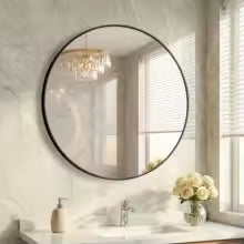 Modern Round Wall Hanging Mirror for Home Decor